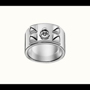 Hermes Collier de Chien stainless steel ring